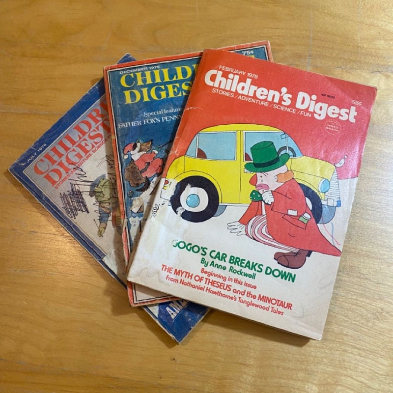 Vintage Children’s Digest Magazines Lot of 3