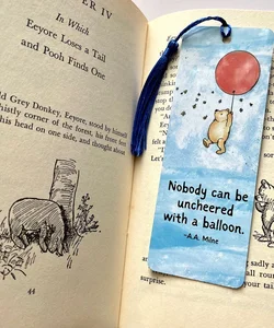 Classic Winnie-the-Pooh Metal Bookmark - Balloon - Bookish Gift