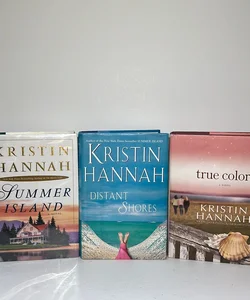 Kristin Hannah (3 Book) Bundle: Summer Island, Distant Shores, & True Colors