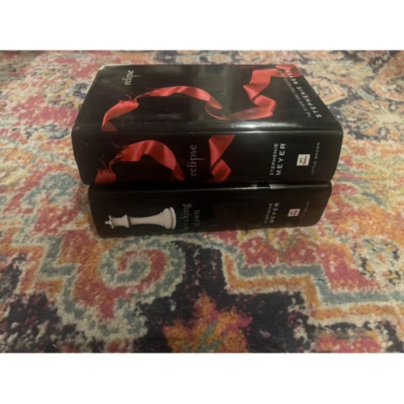 The Twilight Saga 1st Edition Hardcover Books - Eclipse and Breaking Dawn Part