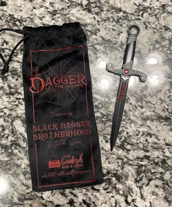 Bookish box black dagger brotherhood letter opener sword