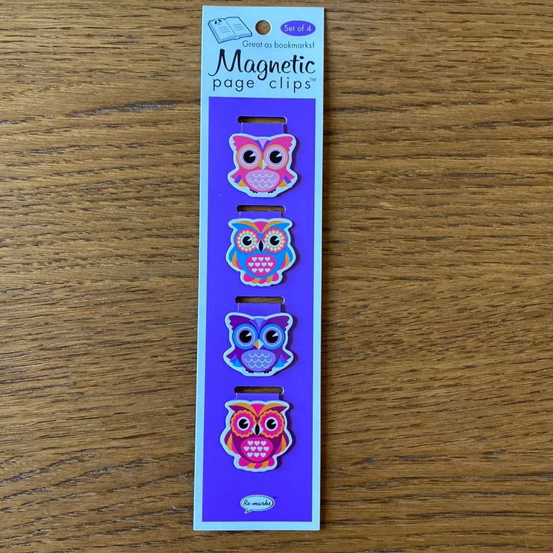 Cute owl magnetic page clips