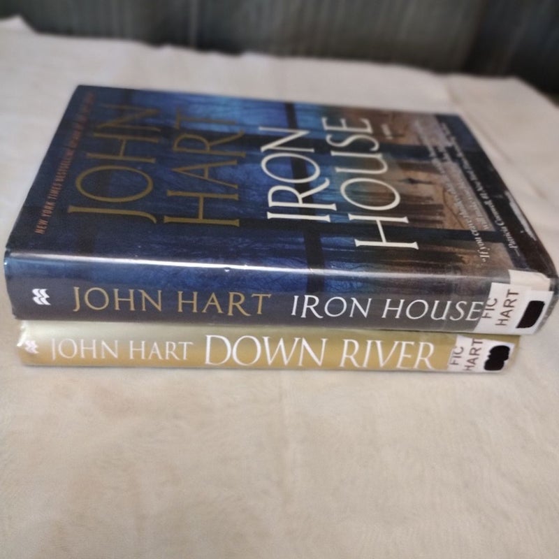 Joh Hart Collection Down River, and Iron House Novels  First Edition 