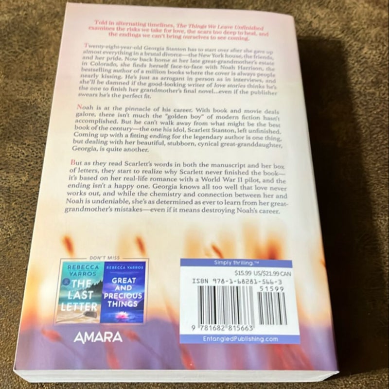 The Things We Leave Unfinished-First Edition