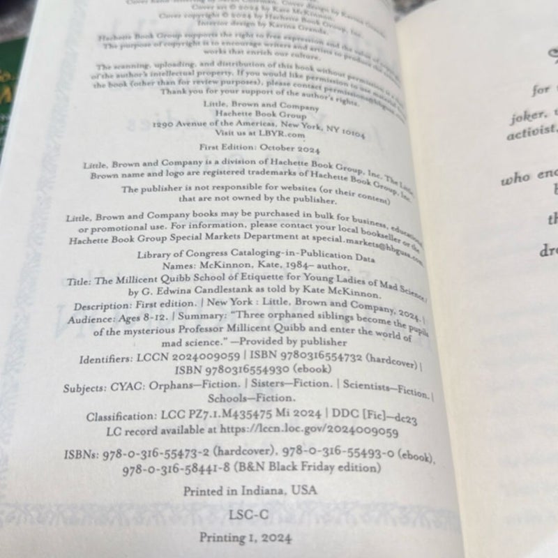 The Millicent Quibb School of Etiquette for Young Ladies of Mad Science