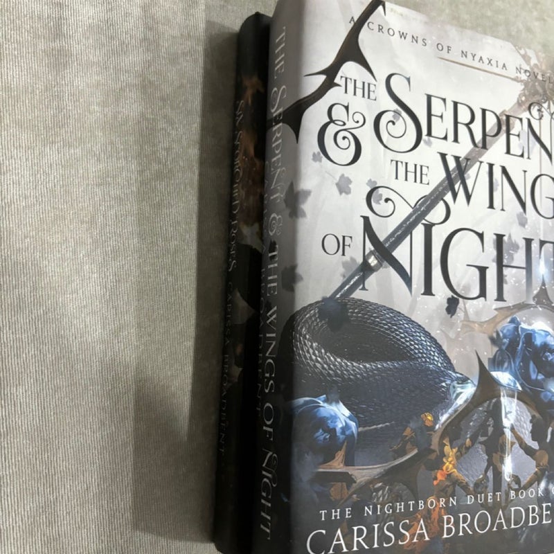 Carissa broadbent indie hardcovers (serpent and the wings of night, six scorched roses)