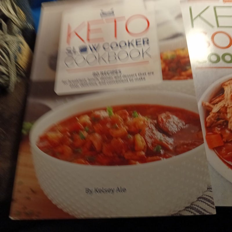 The Backyard Harvest, Keto slow cooker cookbook 80 recipes, and Keto soups cookbook