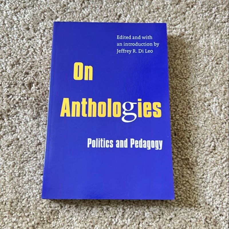 On Anthologies