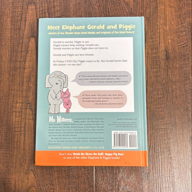 Today I Will Fly! (an Elephant and Piggie Book) by Mo Willems