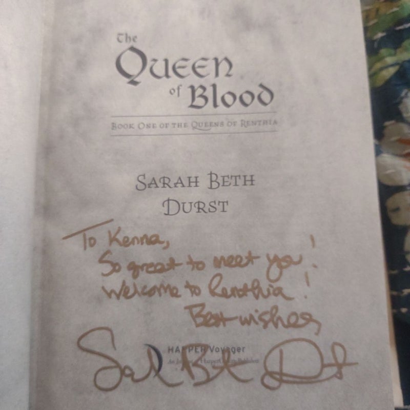 The Queen of Blood signed no dust jacket