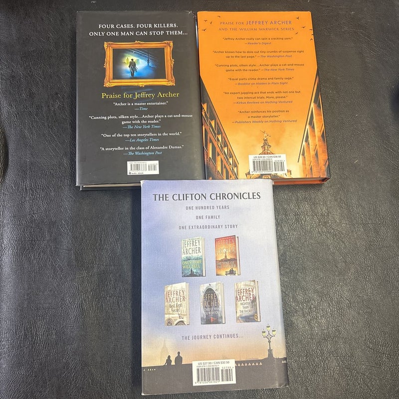 Jeffrey Archer 3 Hardcover Bundle 