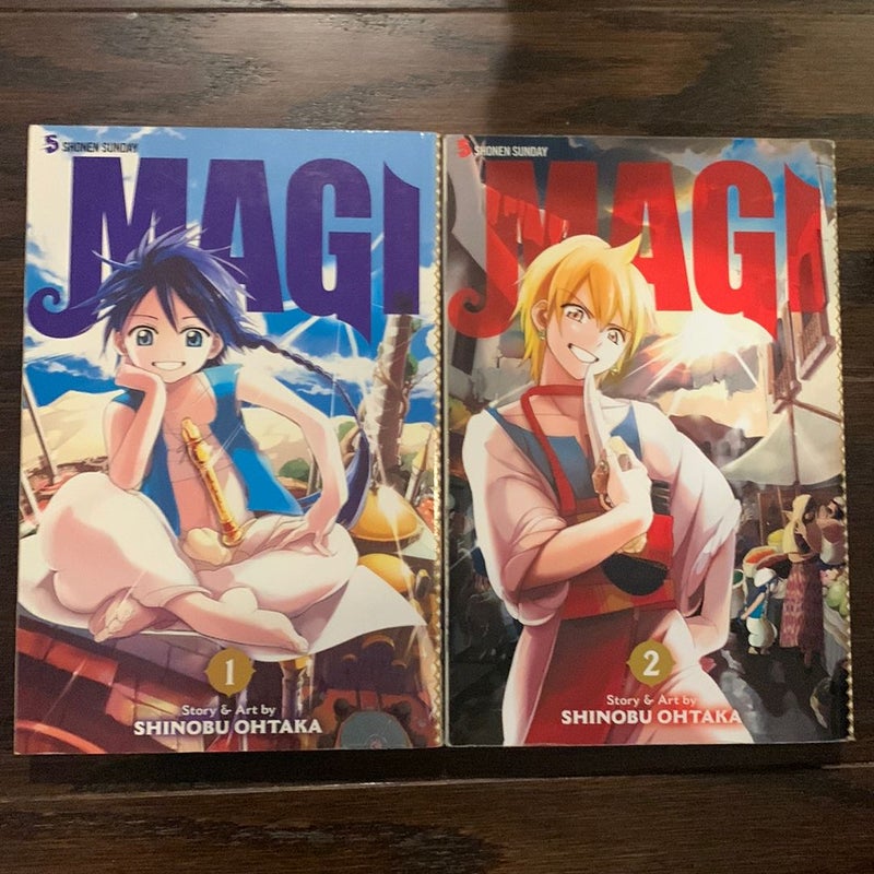 Magi: the Labyrinth of Magic, Manga Vol. 1+2