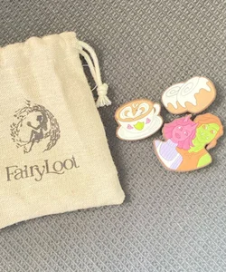 Fairyloot Legends and Lattes Shoe Charms