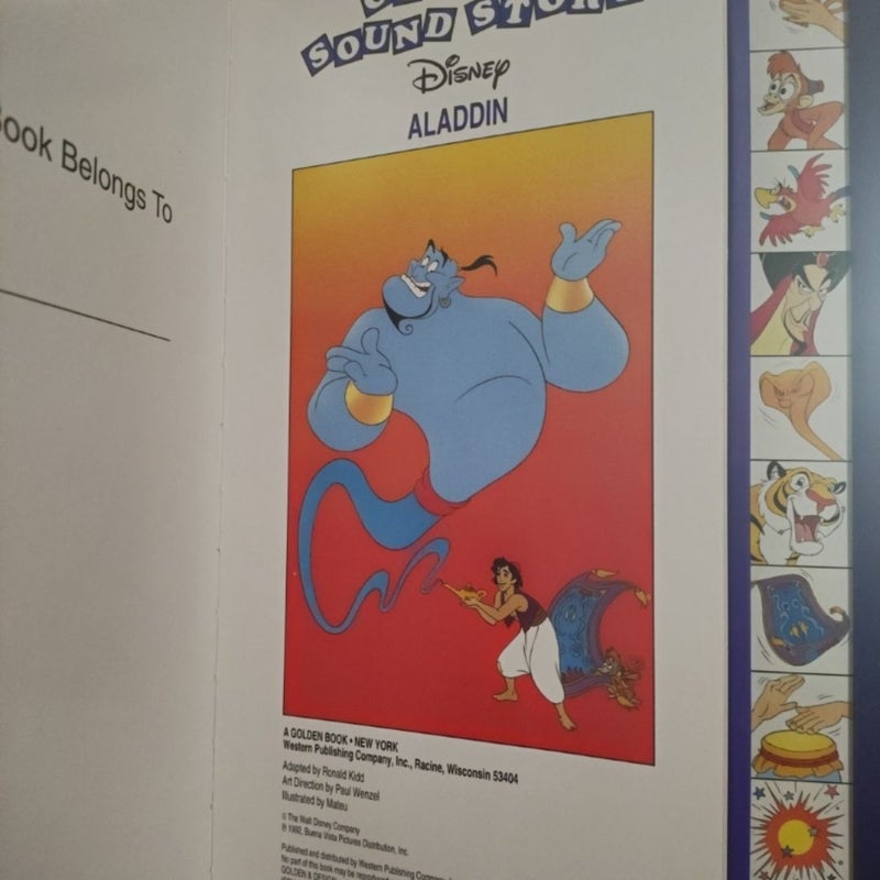 Disney's Aladdin Golden Sound Story Book Works!