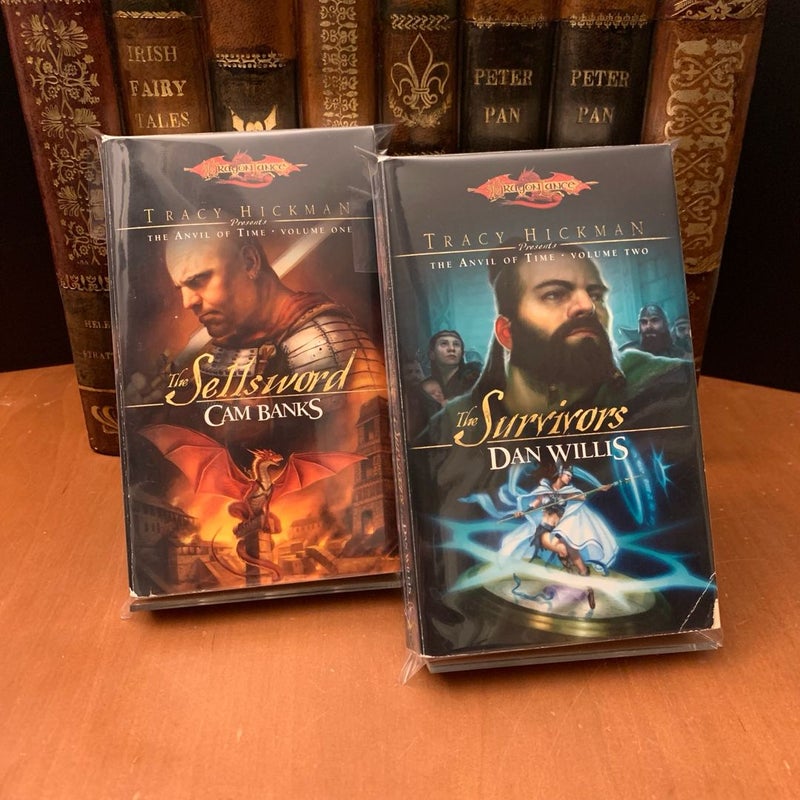 DragonLance: The Anvil of Time 1 & 2: The Sellsword, The Survivors, First Edition First Printing