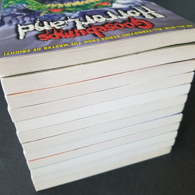 GOOSEBUMPS HORRORLAND LOT OF 12 VINTAGE HORROR BOOKS R.L. STINE #1-15