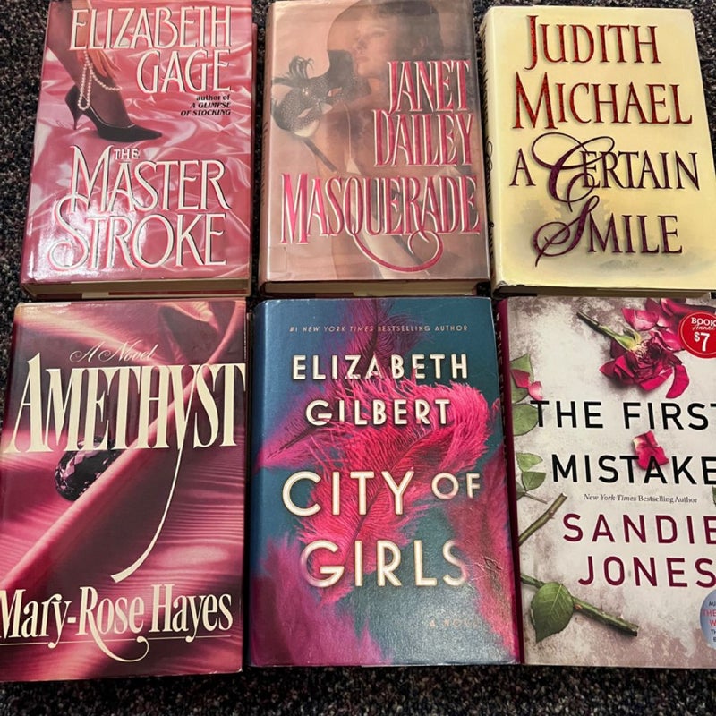 Fiction/Romance Hardback 6 Book Bundle