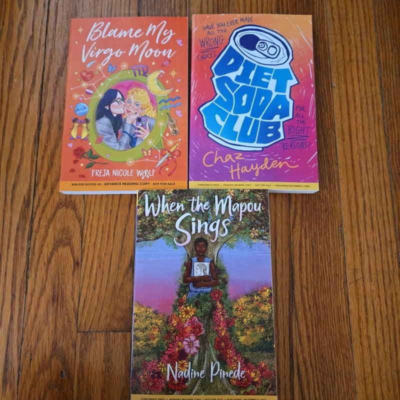 TEMPORARY (3 aRCs new) Blame my Virgo Moon, When The Mapou Sings, Diet Soda Club 
