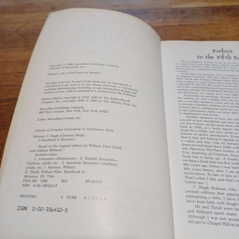 A Handbook to Literature