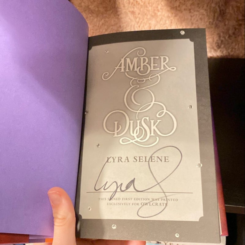 OWLCRATE Signed First Edition** Amber Dusk