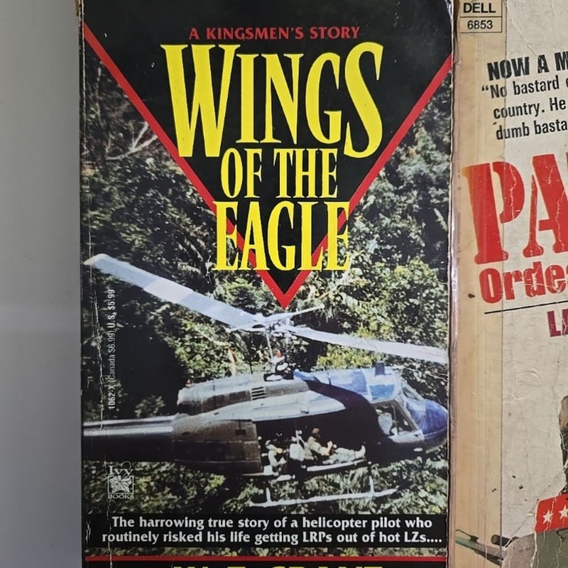 Military War Paperbacks lot 4 books Lifer, Patton, The Hill Wings of the Eagles 