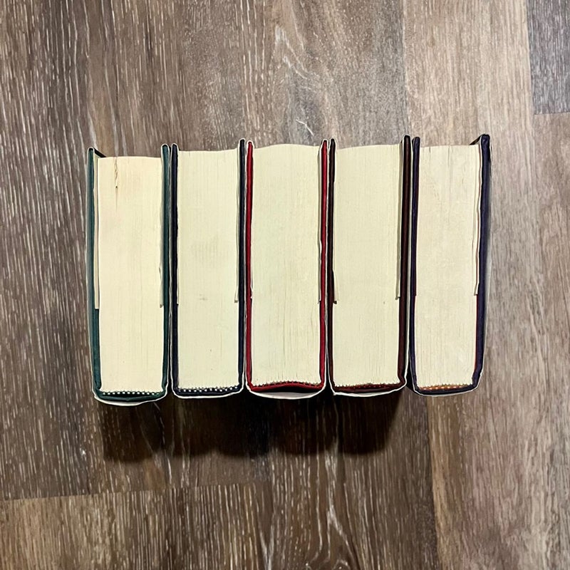 Heroes of Olympus Rick Riordan Complete series 1-5 Hardcover Books First Edition.  