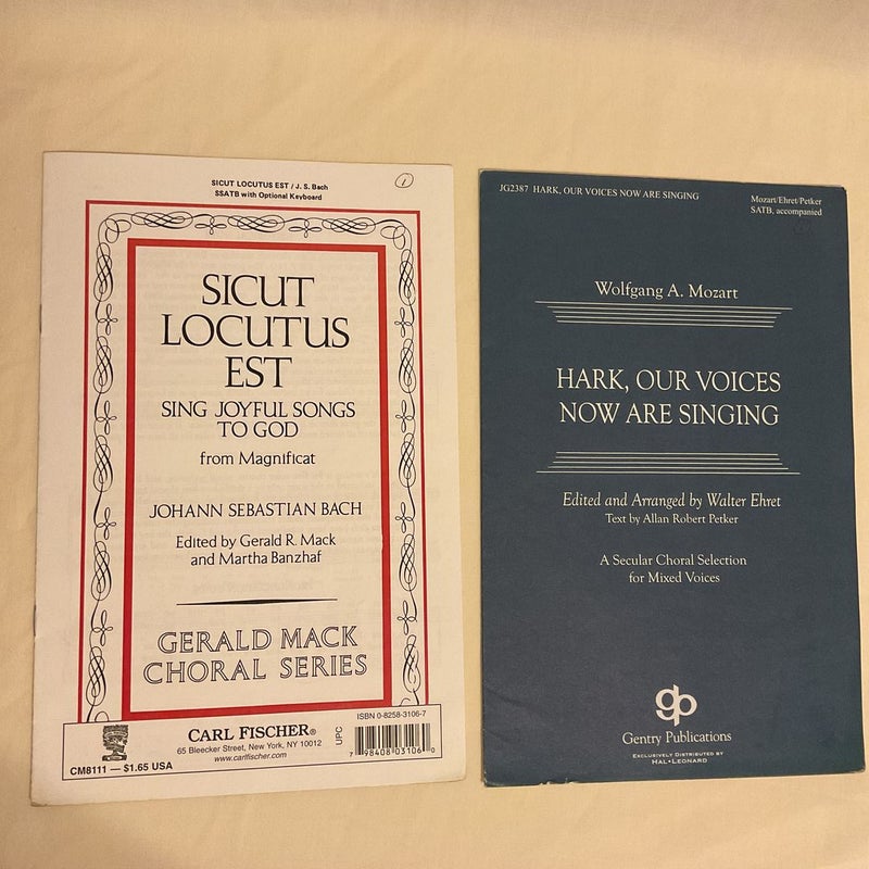 Lot Sale Choir Sheet Music Books