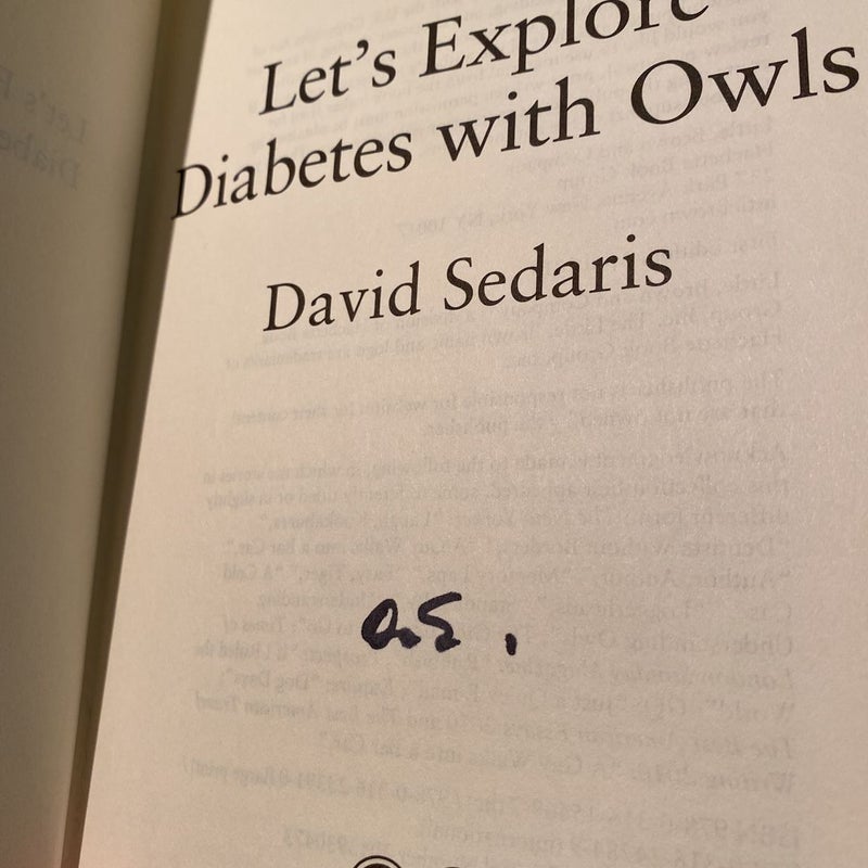 Let's Explore Diabetes with Owls (Signed 1st Edition)