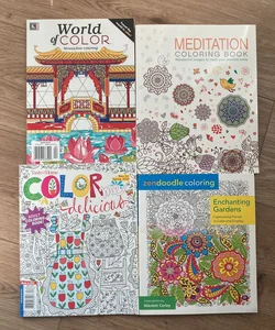 Bundle of (4) Adult Coloring Books