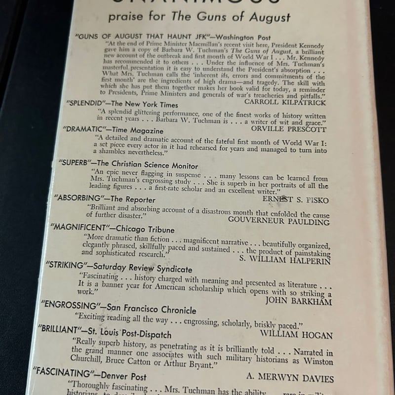 The Guns of August by Barbara W. Tuchman, Hardcover Pangobooks