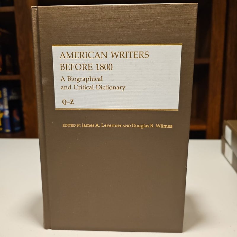 American Writers Before 1800 - 3 Volume Set