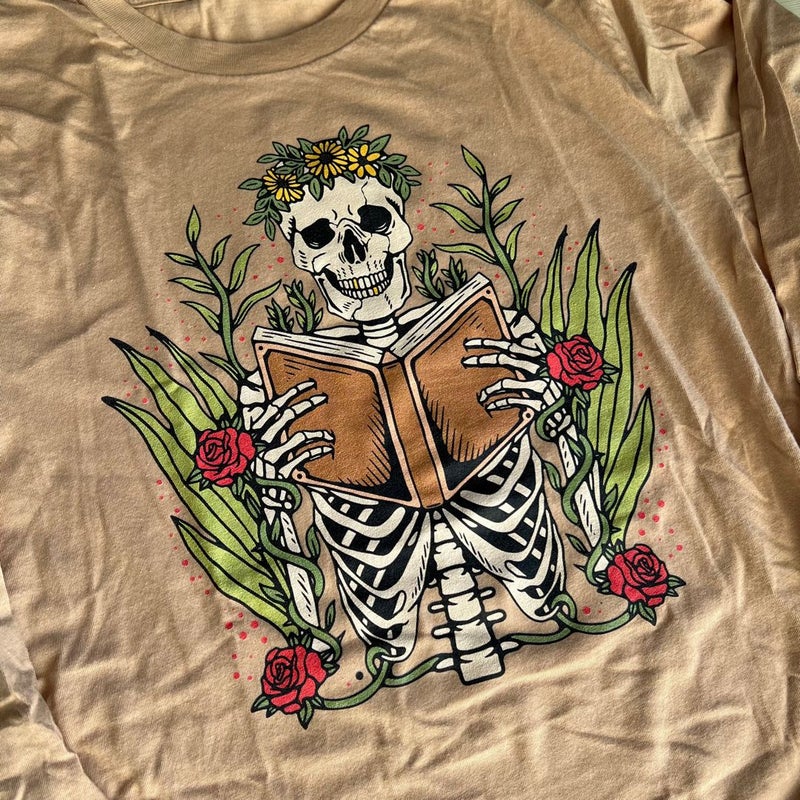 Inkwell Threads Skeleton Reader Longsleeve Tee