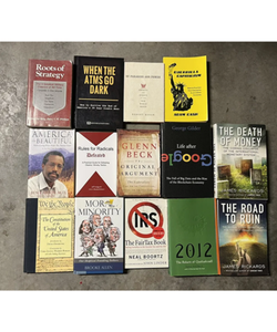 Lot of 14 books on politics,libertarianism, conservatism, etc… 