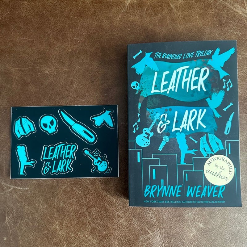 Butcher and blackbird and leather and lark signed