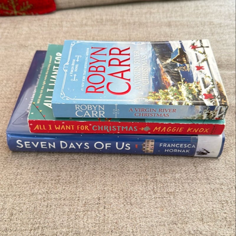 Christmas Bundle (All I Want for Christmas, A Virgin River Christmas, Seven Days of Us)