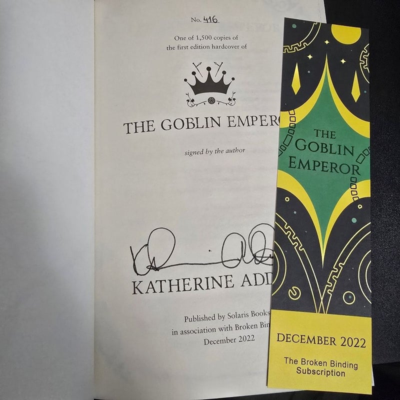 The Goblin Emperor (Broken Binding Edition Tier 1)