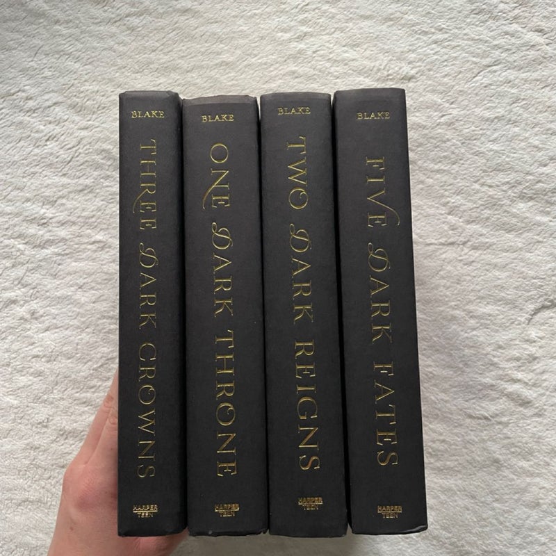 * SIGNED Hardcover Three Dark Crowns Bundle: Three Dark Crowns, One Dark Throne, Two Dark Reigns, Five Dark Fates