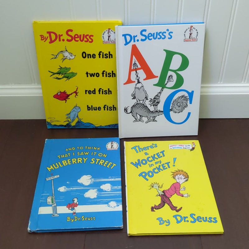 Dr Seuss Lot: There's a Wocket in my Pocket, And To Think I Saw it on  Mulberry Street, ABC's, One Fish Two Fish Red Fish Blue Fish by Dr. Seuss,  Hardcover