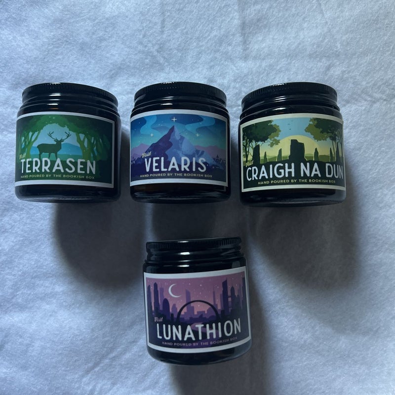 literary wanderlust candle collection