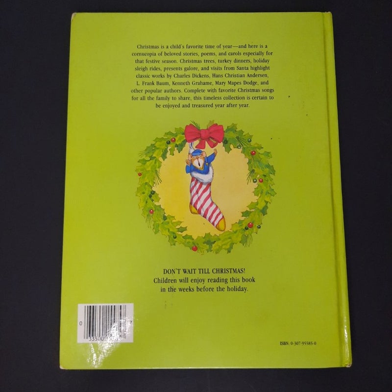 1989 Child's Book "THE GOLDEN CHRISTMAS TREASURY" 25 Stories, Poems, Carols