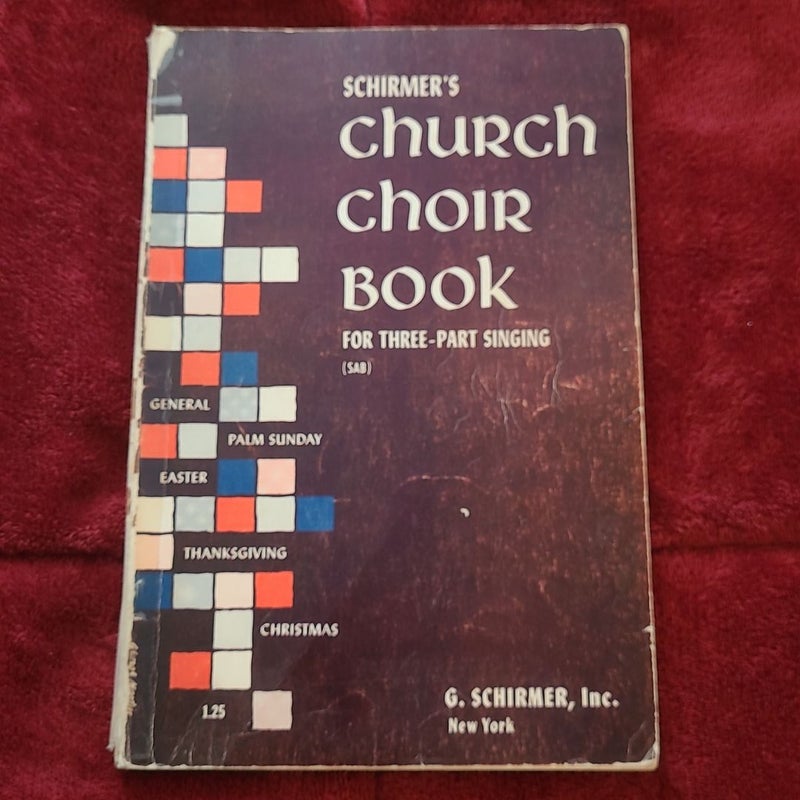 Church choir book for three part singing