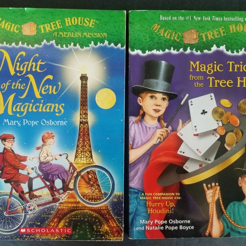 LOT OF 20 MAGIC TREE HOUSE & MERLIN MISSION BOOKS STICKERS TATTOOS MAGIC TRICKS