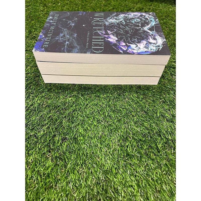 Out of print indie versions of the Never After series by Emily McIntire