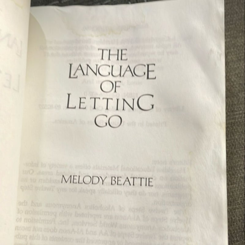 The Language of Letting Go