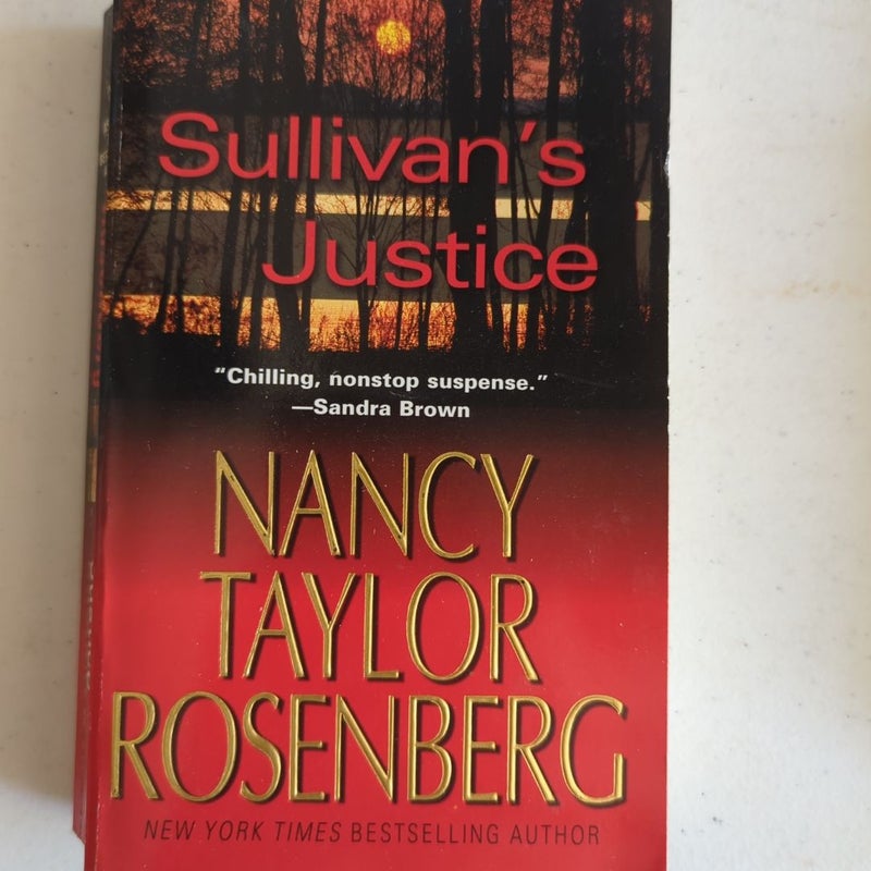 Nancy Taylor Rosenberg paperbacks X 3: Sullivan's Law, Evidence, and Justice 