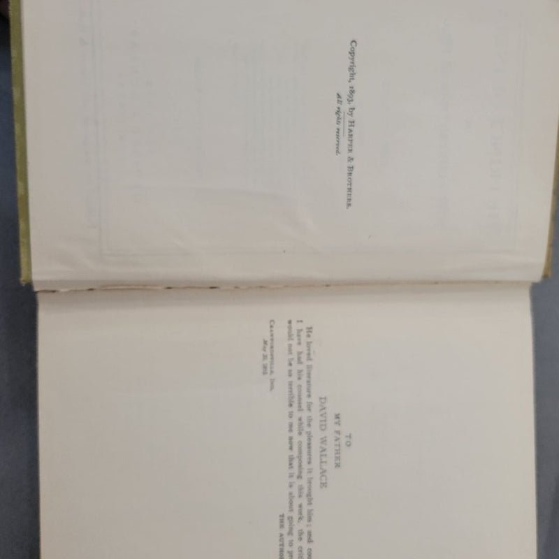 The Prince Of India Complete In One Volume (1893 Hardcover). Lew Wallace