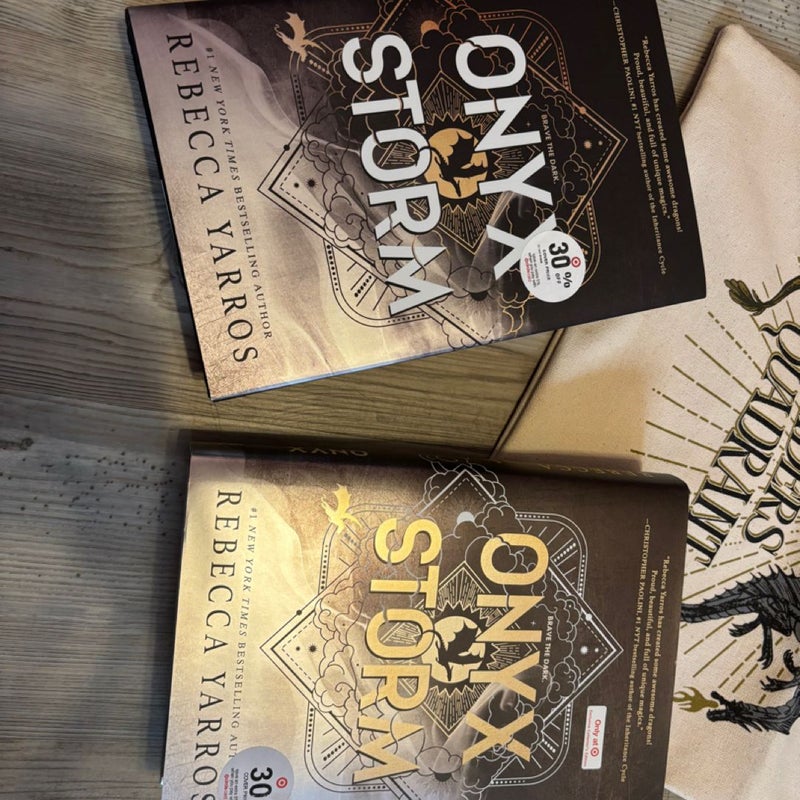 Target & Deluxe Onyx Storm, Fairyloot and BOTM, hat and tote