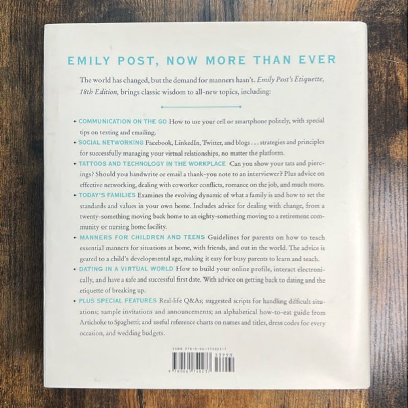 Emily Post's Etiquette, 18th Edition