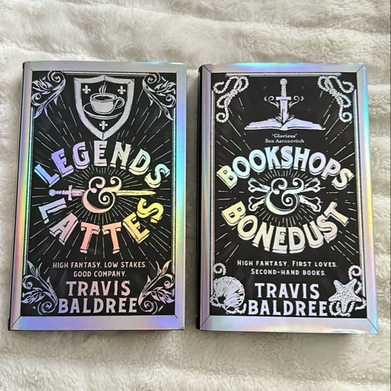 Legends and Lattes & Bookshops and Bonedust (Fairyloot-signed)