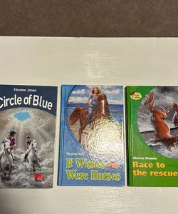 Horse book bundle: Race to the Rescue, Circle of Blue, If Wishes Were Horses